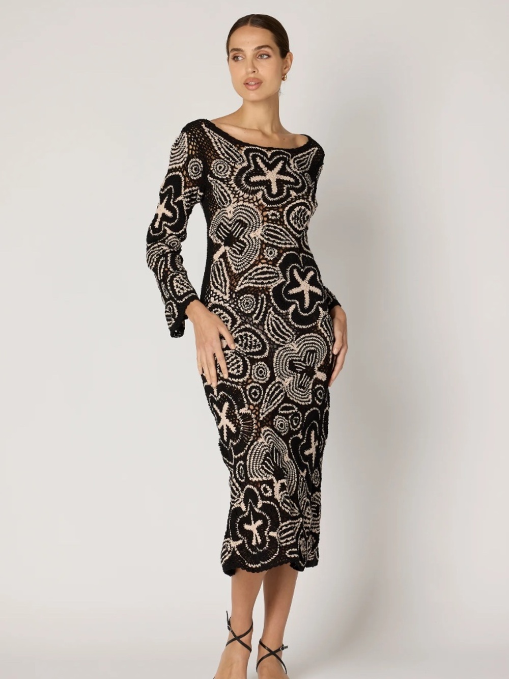 NWT CLEOBELLA - KEILANI MIDI DRESS / BLACK